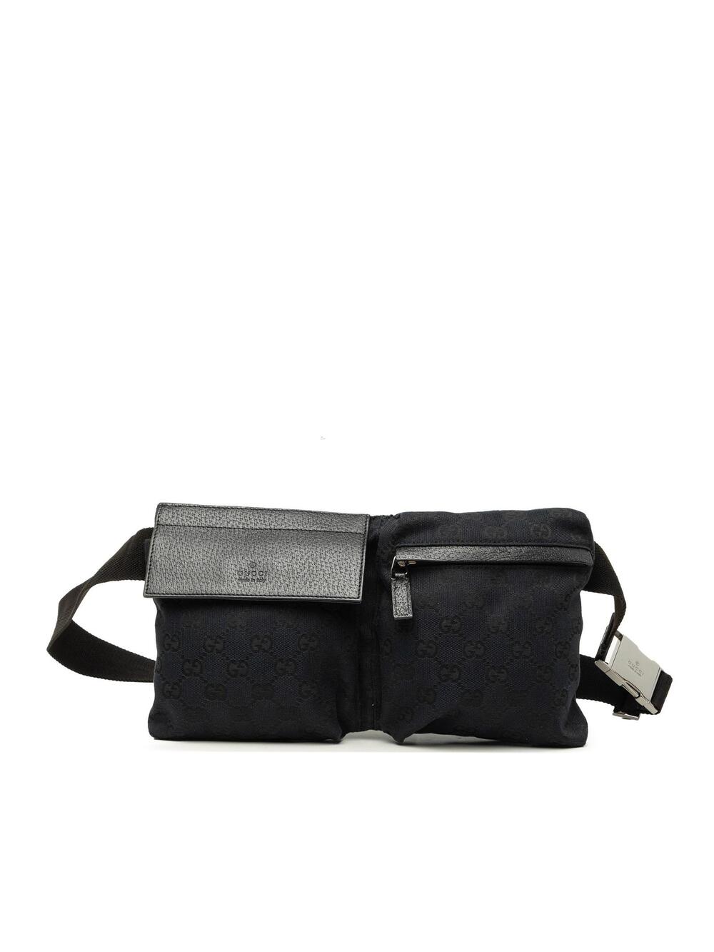 Gucci Gg Canvas Double Pocket Belt Bag #351334G60B